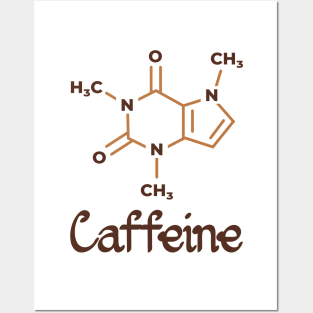 Caffeine Molecule Posters and Art